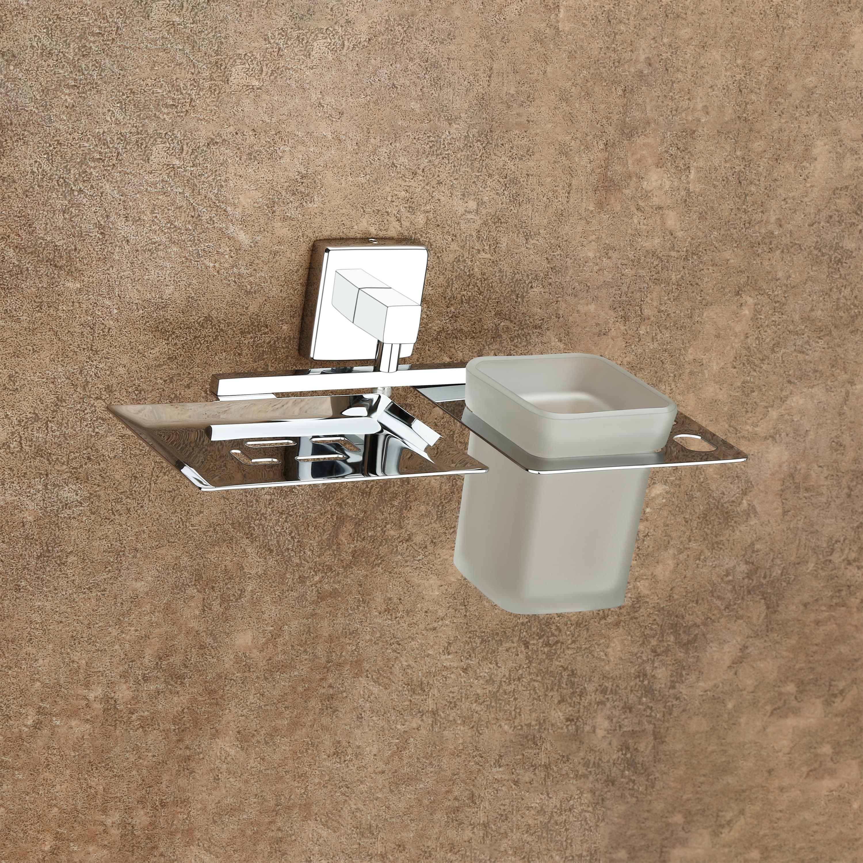 SOAP DISH WITH TUMBLER HOLDER

