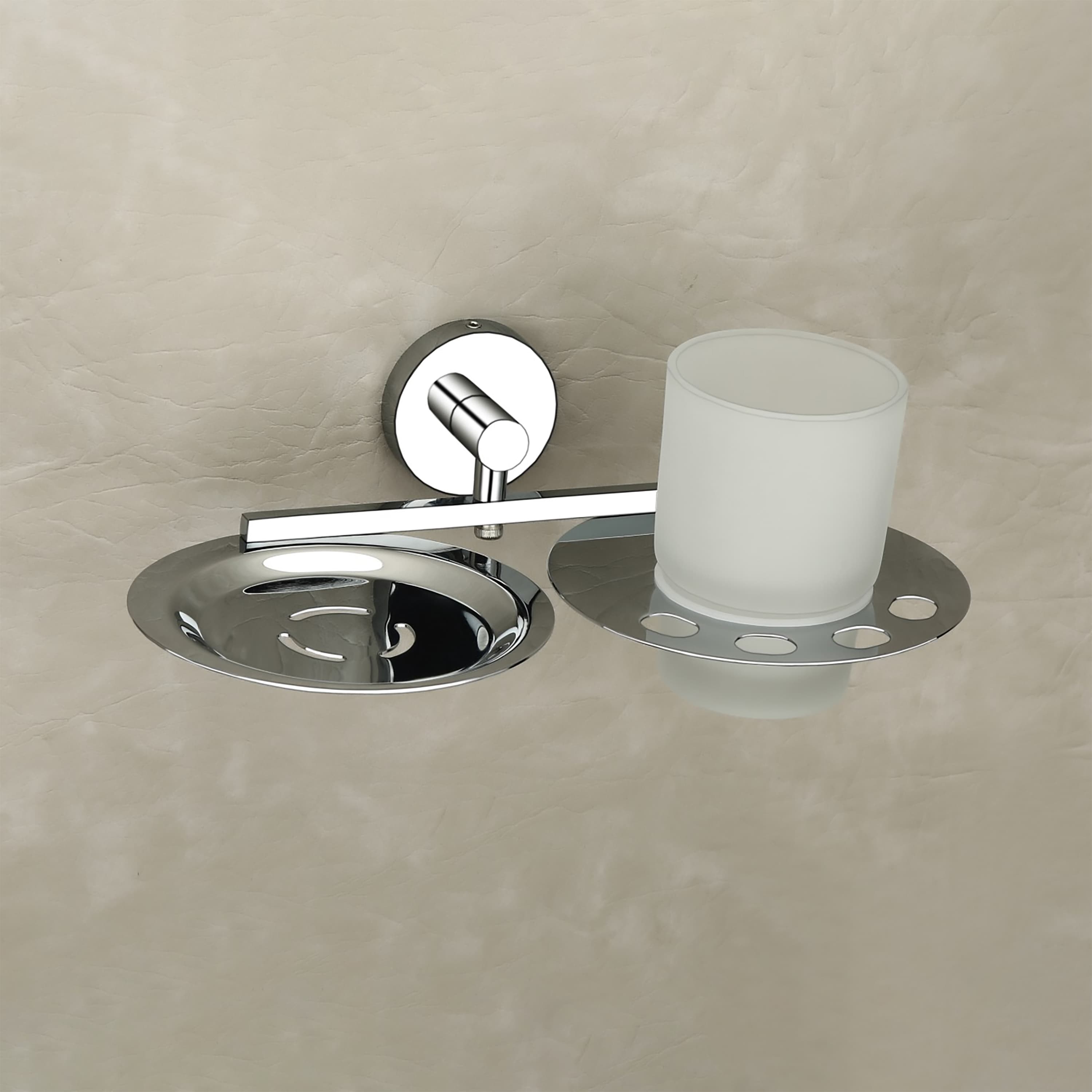 SOAP DISH WITH TUMBLER HOLDER