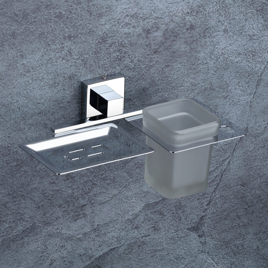 SOAP DISH WITH TUBLER HOLDER-THETA PRO